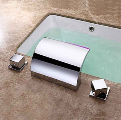 Chrome Finish Waterfall Bathroom Basin Sink Faucet