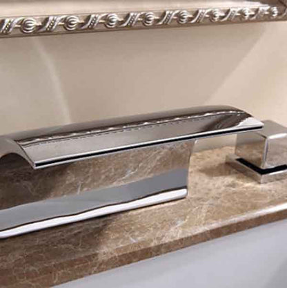 Chrome Finish Waterfall Bathroom Basin Sink Faucet