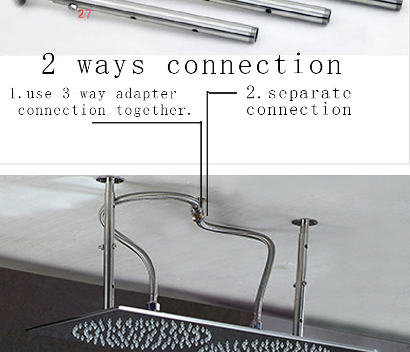 Dual LED Shower Head