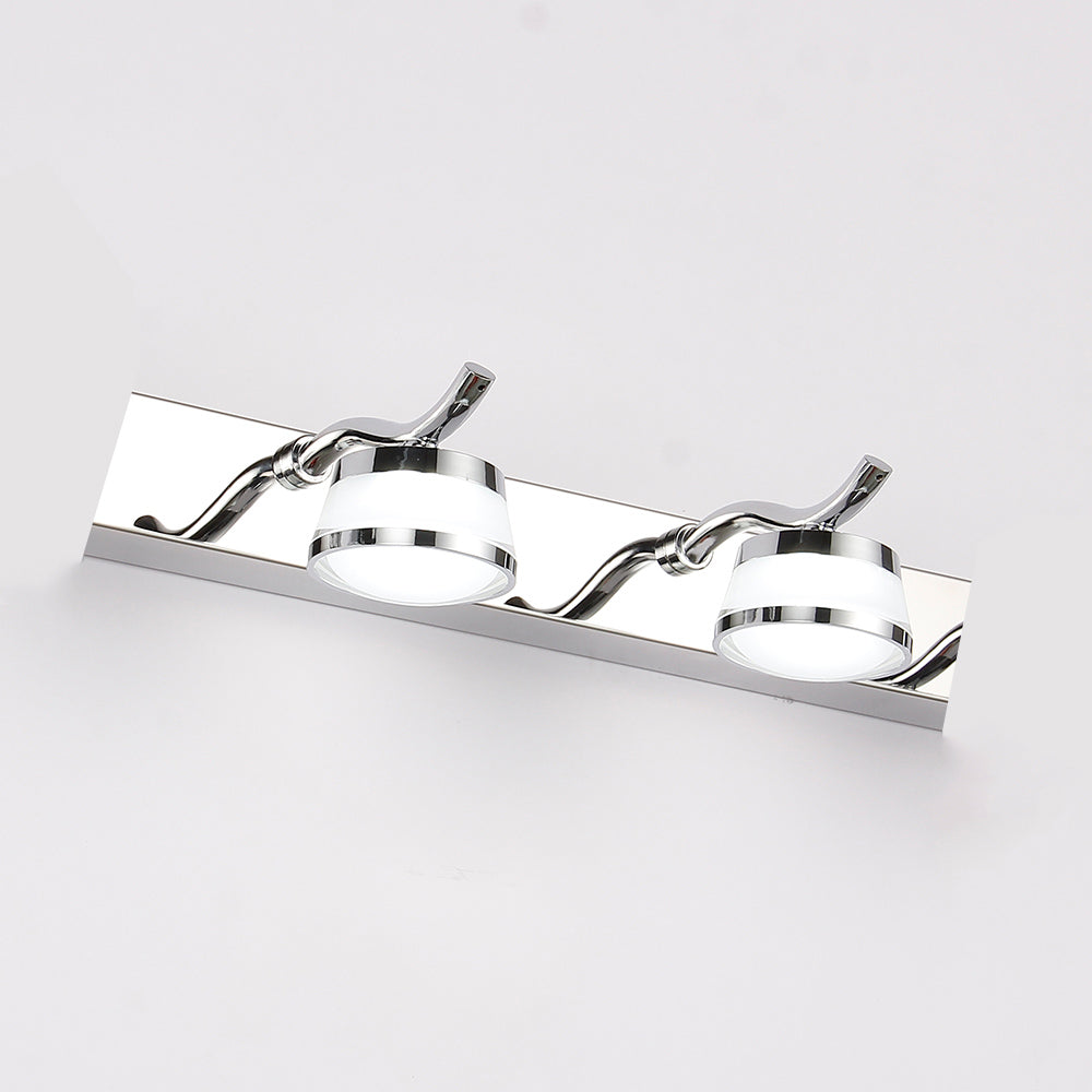 Juno New Chrome  Wall LED Vanity Lampshade Cool White Bathroom Mirror Lights