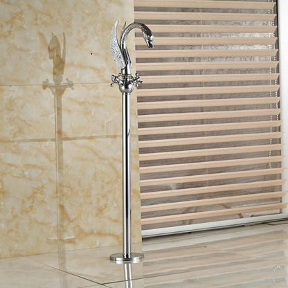 Elegant Free Standing Floor Mount Bath Tub Faucet Filler 2