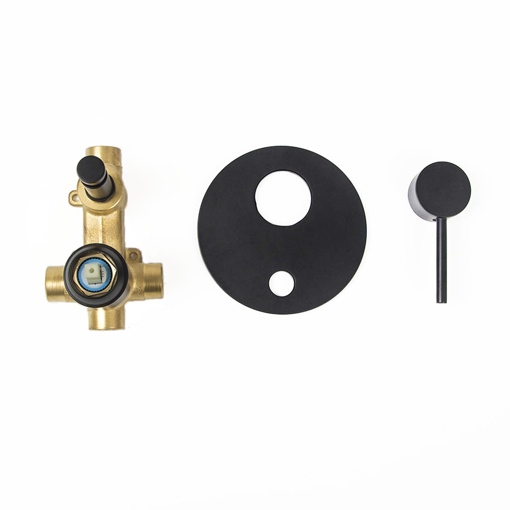 Ella Black Wall Mounted Brass Shower Set Mixer 8/10/12 Inch Shower Head