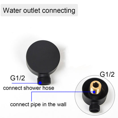 Ella Black Wall Mounted Brass Shower Set Mixer 8/10/12 Inch Shower Head