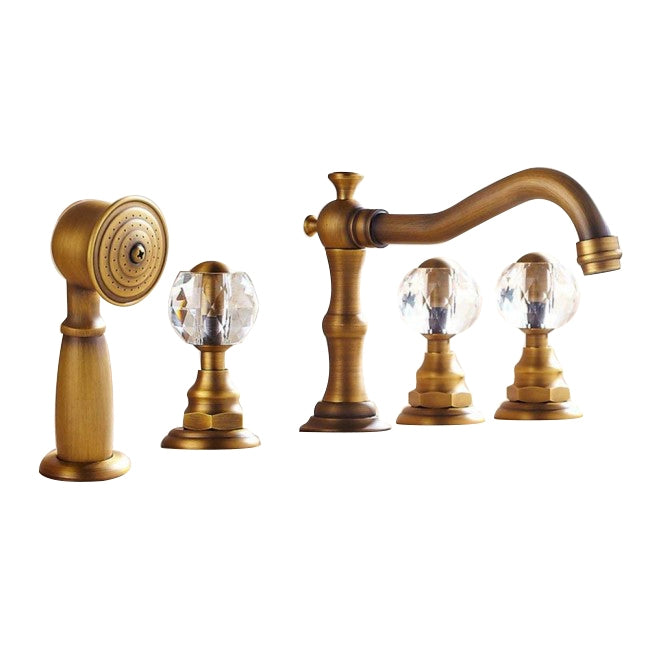 European-Style-Copper-Crystal-Handle-Bathtub-Faucet-with-Handheld-Shower 