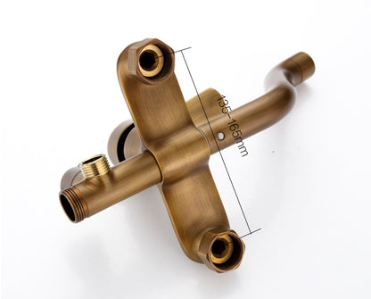 Juno New Polished Brass Shower Head With Handheld Shower Mixer and Tub Spout