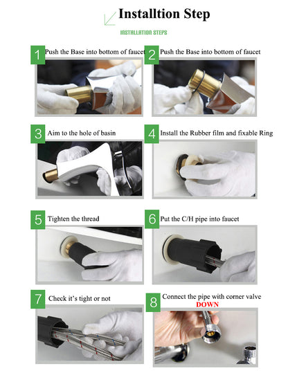 Eva Waterfall Bathroom Sink Faucet Single Handle Mixer Tap