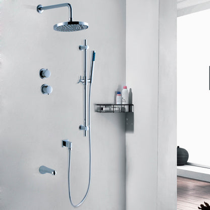 Fabeno Wall Mount Shower Head with Handheld Showers