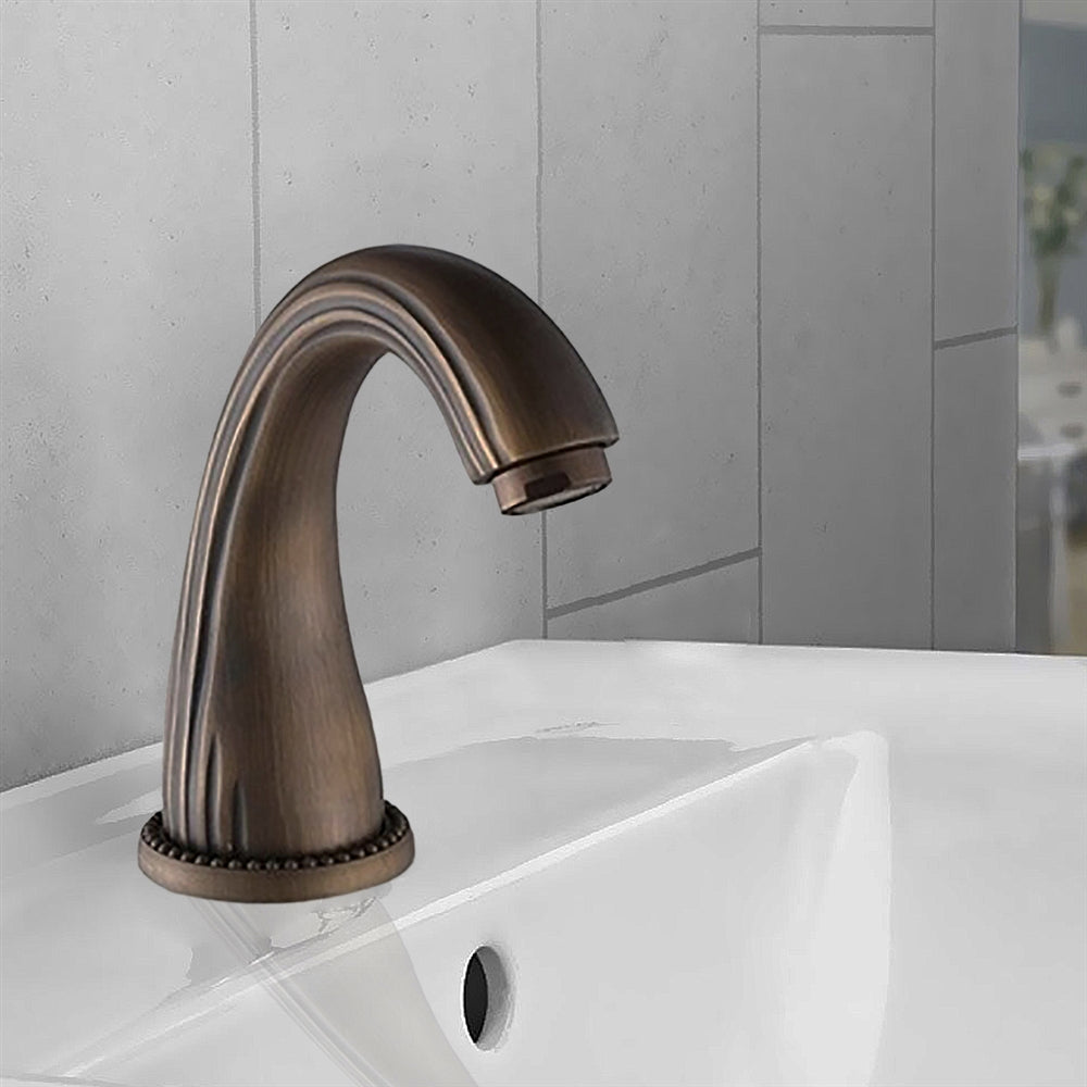 Juno Classic Antique Brass Touchless Commercial Sensor Faucet