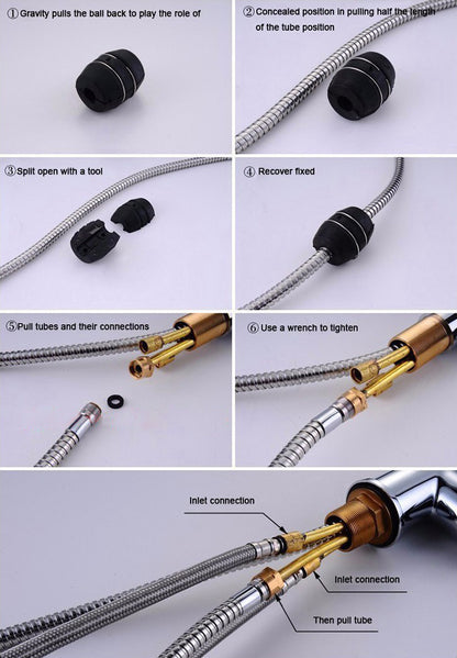 Juno Black Kitchen Faucet Deck Mount Single Lever with Pull Out Sprayer