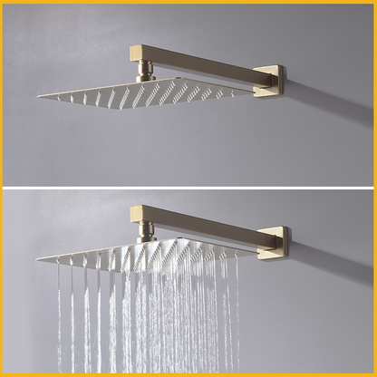 Juno Commercials Ceiling Mount Stainless Steel Rain Shower Head With Arm