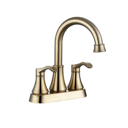 Juno Brushed Nickel Bathroom Faucet Dual Handle Deck Mounted Faucet