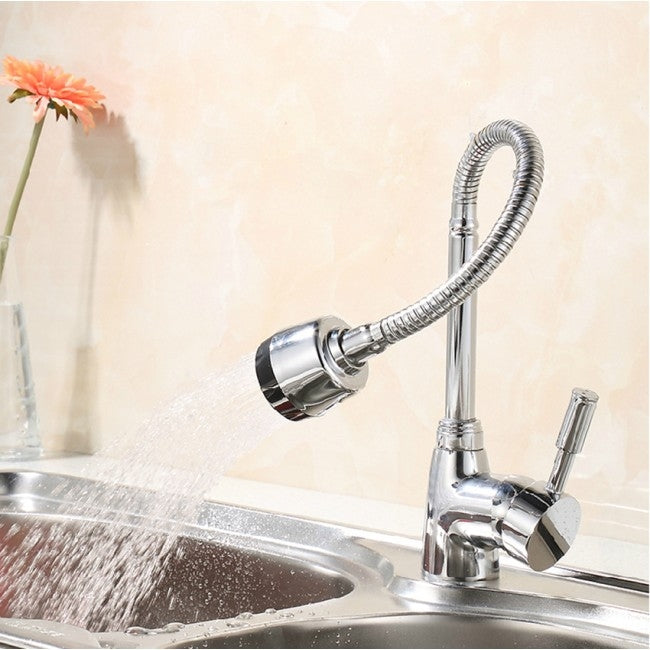Flexible Single Handle Chrome Kitchen Faucet 