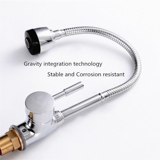 Flexible Single Handle Chrome Kitchen Faucet 
