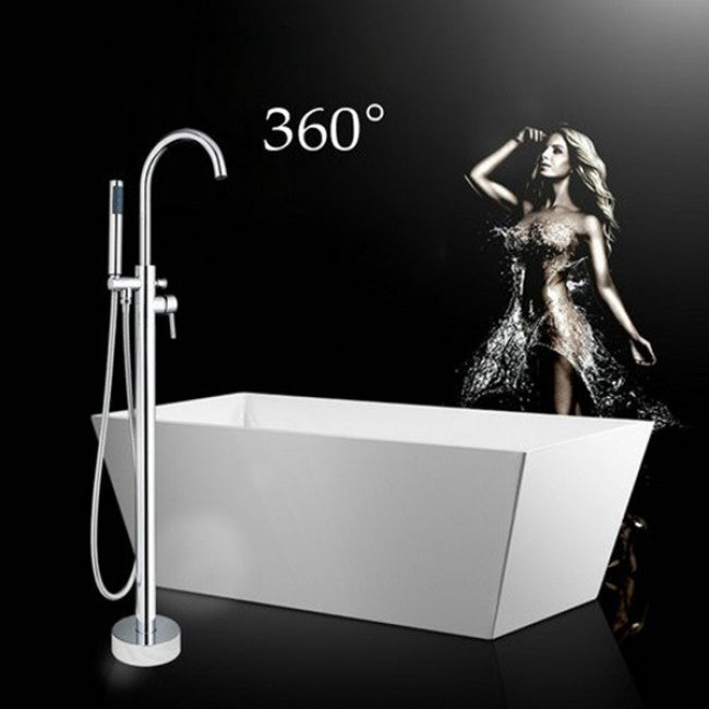 Floor Mounted Clawfoot Tub Filler Shower with Hand  1