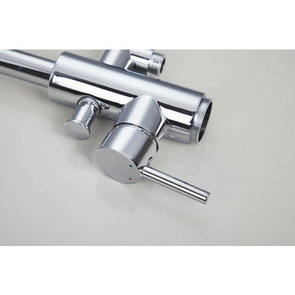 Single Handle Polished Freestanding Bathutub Shower Faucet  5