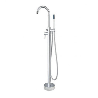 Single Handle Polished Freestanding Bathutub Shower Faucet  4