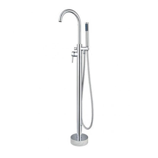 Single Handle Polished Freestanding Bathutub Shower Faucet  4
