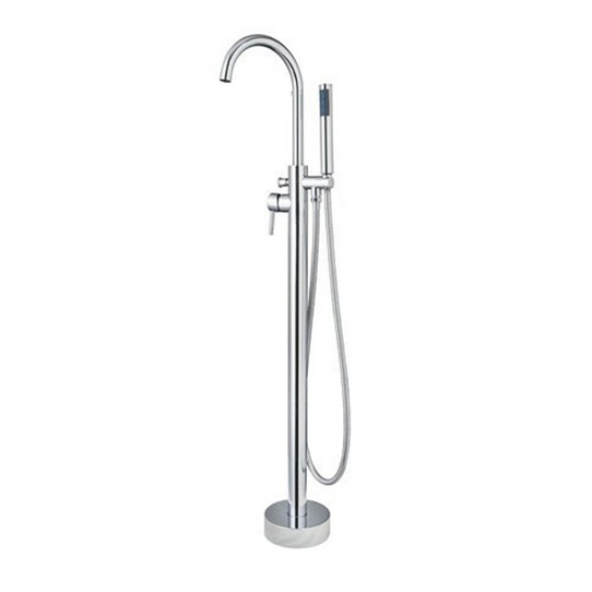 Floor Mounted Clawfoot Tub Filler Shower with Hand  6