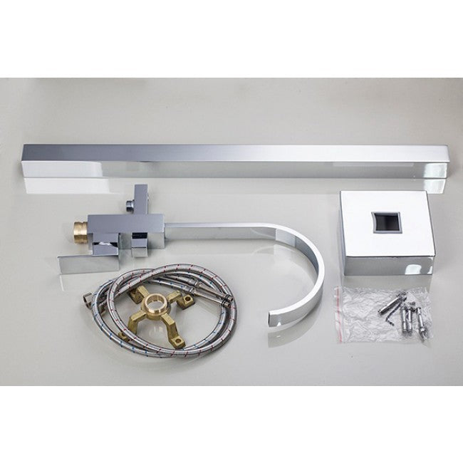 Floor mounted Hot and cold Waterfall Spout Faucet 4