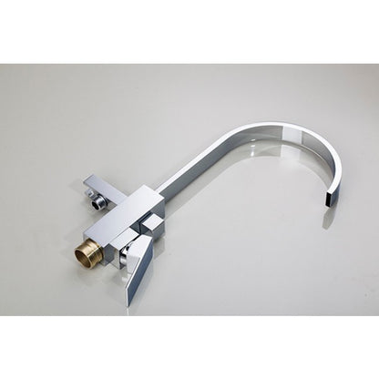 Floor mounted Hot and cold Waterfall Spout Faucet 5