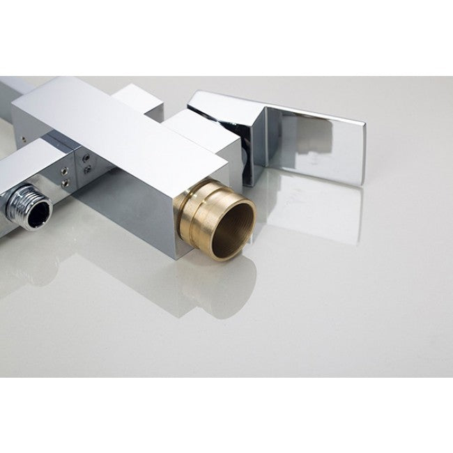 Floor mounted Hot and cold Waterfall Spout Faucet 7