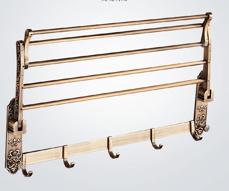 Juno European Antique Bronze 4 Rods Bathroom Towel Holder