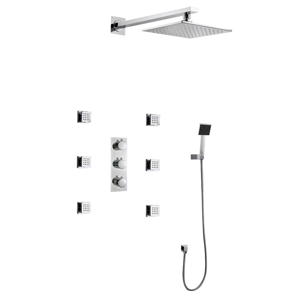 Gelasia Jetted Shower Set with Handheld Showers