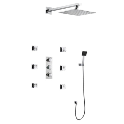 Gelasia Jetted Shower Set with Handheld Showers