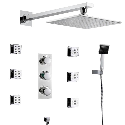 Gelasia Jetted Shower Set with Handheld Showers