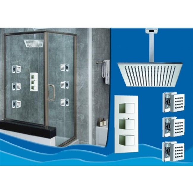 Gelasia Jetted Shower Set with Handheld Showers