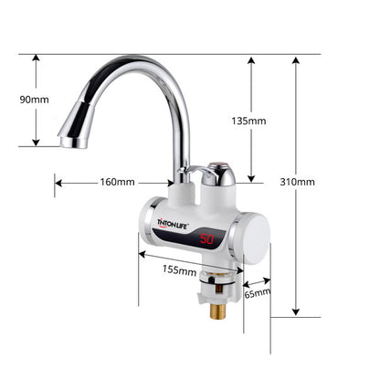 Juno Genoa Tankless Water Heater Kitchen Sink Faucet with LED Display