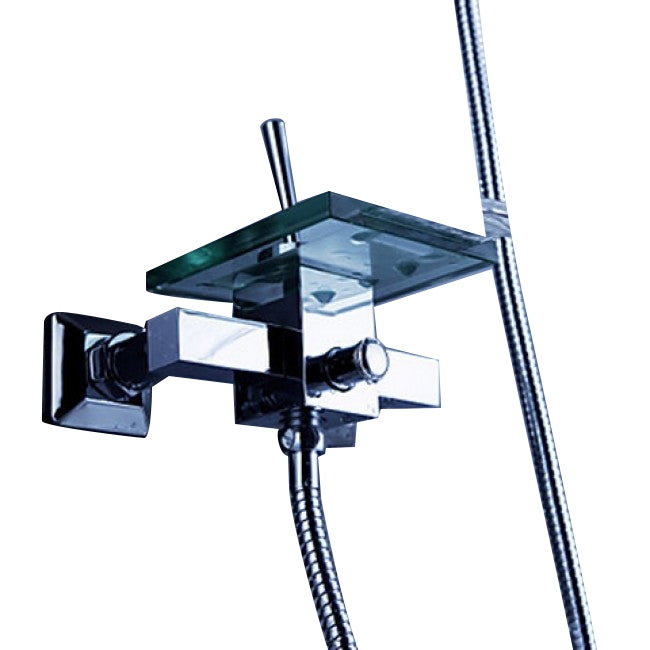 Glass Waterfall Wall Mounted Bathroom Faucet