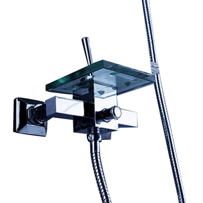 Glass Waterfall Wall Mounted Bathroom Faucet