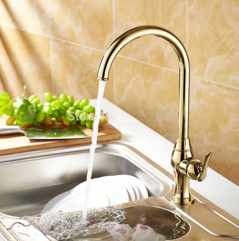 Gold Finish Kitchen Faucet
