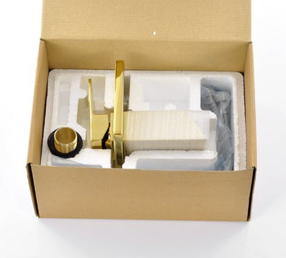 15.5" Single Handle Waterfall Gold Bathroom Faucet