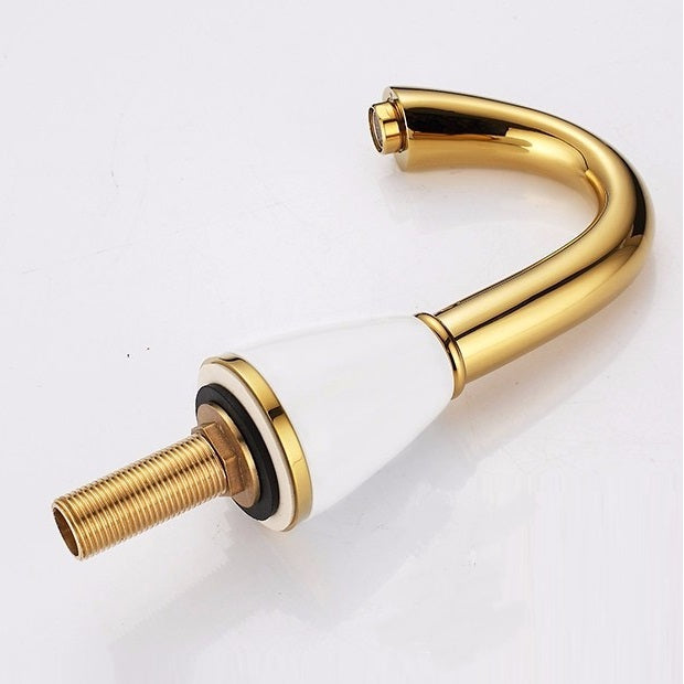Juno 5 Pcs Gold Bathtub Faucet Deck Mount WIth Handheld Shower Faucet