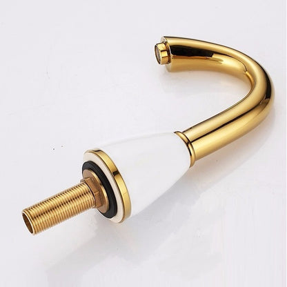 Juno 5 Pcs Gold Bathtub Faucet Deck Mount WIth Handheld Shower Faucet