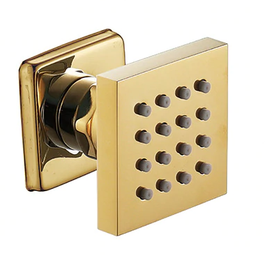 Juno Super Luxury 5 Function Gold Shower System 5 & 3 Knobs With 6 Body Massage Shower Jets Handheld Shower