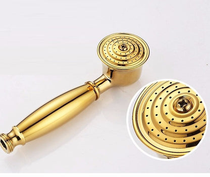 Juno 5 Pcs Gold Bathtub Faucet Deck Mount WIth Handheld Shower Faucet