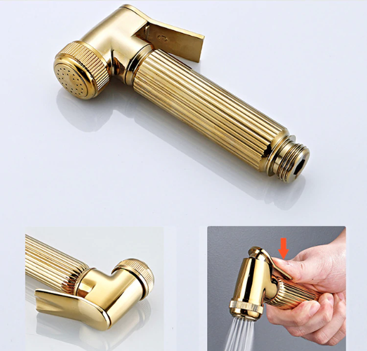 Juno White & Gold Rain Shower System Thermostatic LED Digital Display Mixer With Tub Spout