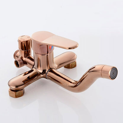 Juno Classy Rose Gold 8" Rainfall Shower Set With 3 Function Mixer Valve