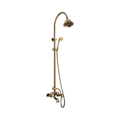 Gold Plated Shower Head brass wall mount faucet handshower