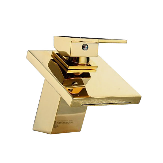 15.5" Single Handle Waterfall Gold Bathroom Faucet