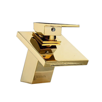 15.5" Single Handle Waterfall Gold Bathroom Faucet