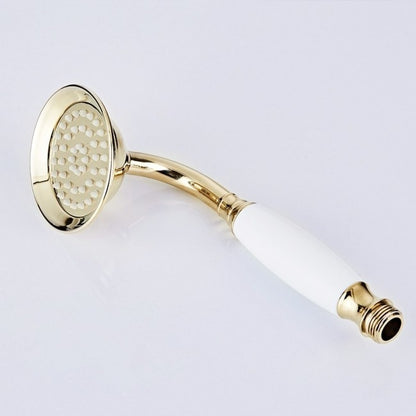 Juno Gold Polished Single Handle Wall Installation Bathtub Faucet with Handheld Shower 