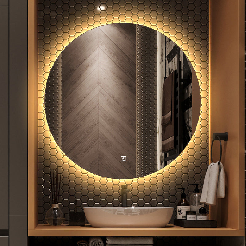 Juno Stylish Frameless Wall Mount LED Round Bathroom Mirror Light