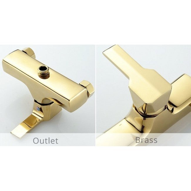 Juno Gold Single Handle Wall Mount Bathroom Mixer Shower Head