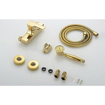 Juno Gold Single Handle Wall Mount Bathroom Mixer Shower Head