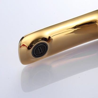 Juno Automatic Brass Polished Gold Deck Mount Faucets