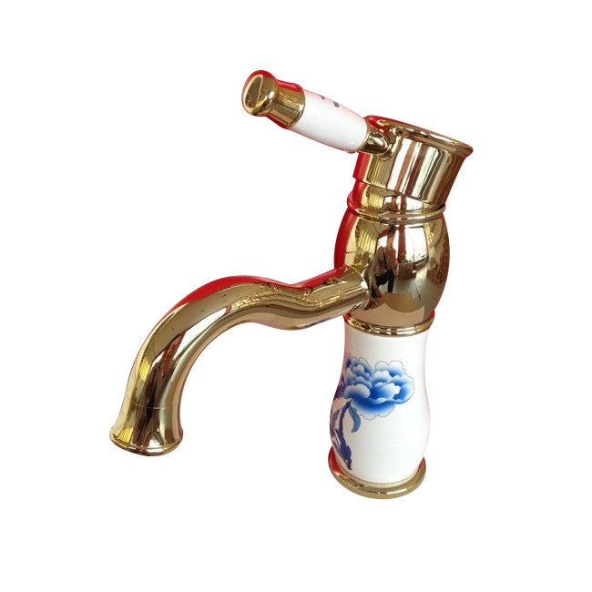 Golden Style Single Handle Bathroom Faucet